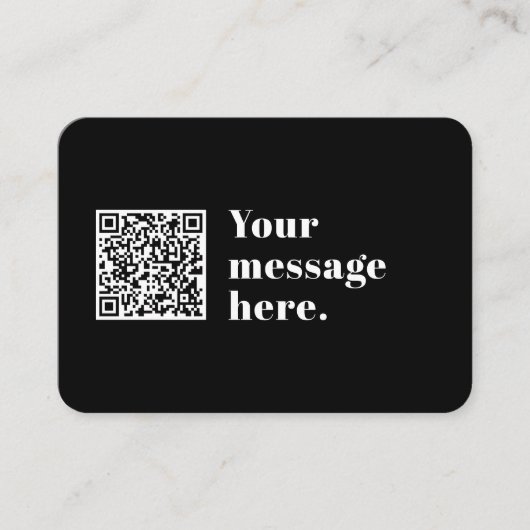 Uw eigen geüploade QR-code en bewerkbare retro-tek Informatiekaartje (Voorkant)