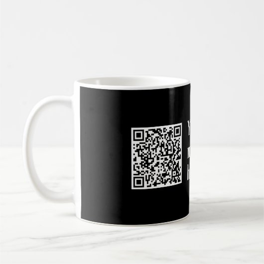 Uw eigen geüploade QR-code en bewerkbare retro-tek Koffiemok (Links)