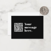 Uw eigen geüploade QR-code en bewerkbare retro-tek Notitiekaartje (Voorkant / Achterkant in situ)