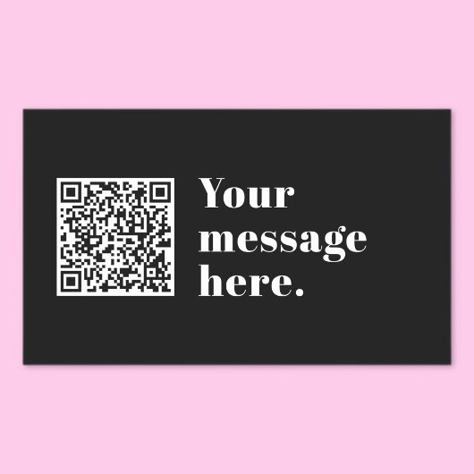 Uw eigen geüploade QR-code en bewerkbare retro-tek Rechthoekige Sticker