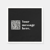 Uw eigen geüploade QR-code en bewerkbare retro-tek Servet (Voorkant)