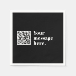 Uw eigen geüploade QR-code en bewerkbare retro-tek Servet