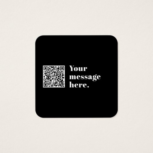 Uw eigen geüploade QR-code en bewerkbare retro-tek Vierkante Visitekaartjes (Voorkant)