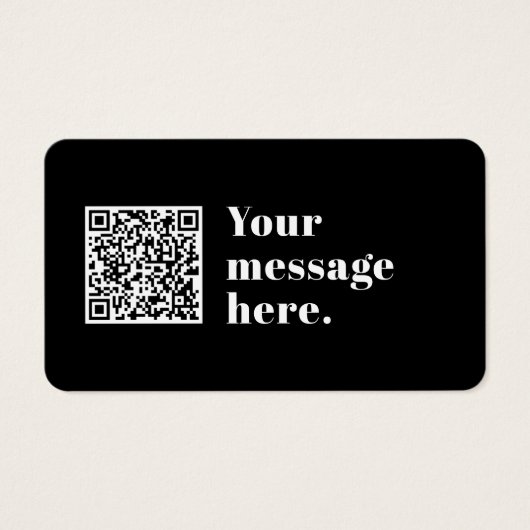 Uw eigen geüploade QR-code en bewerkbare retro-tek Visitekaartje (Voorkant)