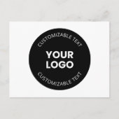 Uw eigen geüploade zakelijke Logo met bewerkbare t Briefkaart (Voorkant)