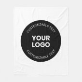 Uw eigen geüploade zakelijke Logo met bewerkbare t Fleece Deken (Voorkant)