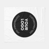 Uw eigen geüploade zakelijke Logo met bewerkbare t Fleece Deken (Voorkant (Horizontaal))