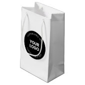 Uw eigen geüploade zakelijke Logo met bewerkbare t Klein Cadeauzakje (Achterkant Gekanteld)