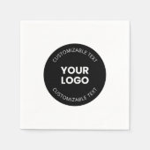 Uw eigen geüploade zakelijke Logo met bewerkbare t Servet (Voorkant)