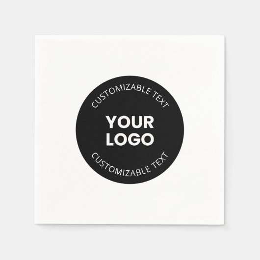 Uw eigen geüploade zakelijke Logo met bewerkbare t Servet (Voorkant)