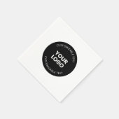 Uw eigen geüploade zakelijke Logo met bewerkbare t Servet (Hoek)