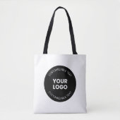Uw eigen geüploade zakelijke Logo met bewerkbare t Tote Bag (Voorkant)
