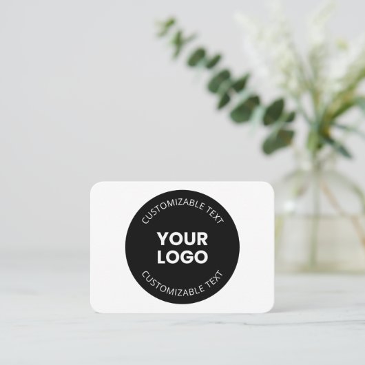 Uw eigen geüploade zakelijke Logo met bewerkbare t Visitekaartje (Staand voorkant)