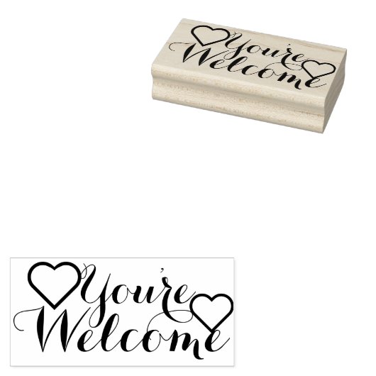 Uw eigen Gezegde & Bericht: U bent welkom Rubberstempel (Gestempeld)