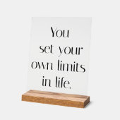 Uw eigen grenzen Acryl Teken Acryl Bord (Hoek)