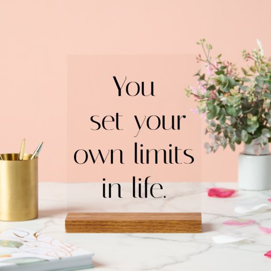 Uw eigen grenzen Acryl Teken Acryl Bord (Huwelijk)