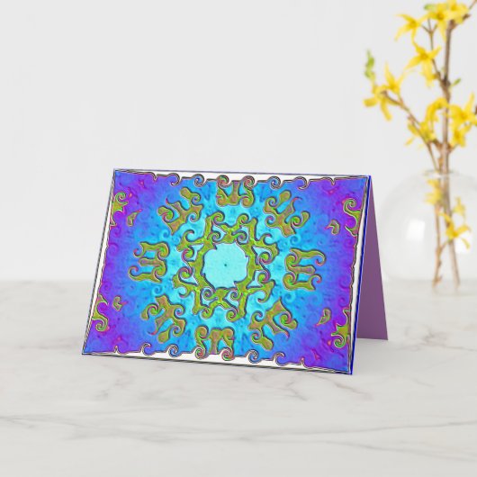 Uw eigen groet Ontworpen Gevouwen Wenskaart Kaart (Gele Bloem)