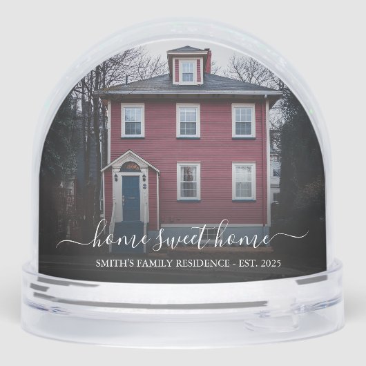 Uw eigen huis sneeuwbol (Achterkant)