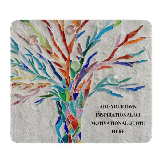 Uw eigen Inspirerend prijsopgave Snijplank (Voorkant)