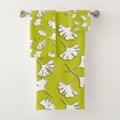 Uw eigen kleur, Ginkgo Modern Print Bad Handdoek (Insitu)