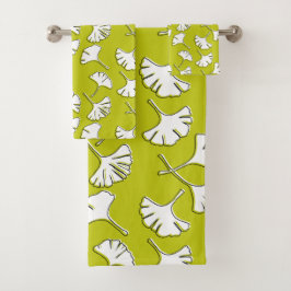 Uw eigen kleur, Ginkgo Modern Print Bad Handdoek