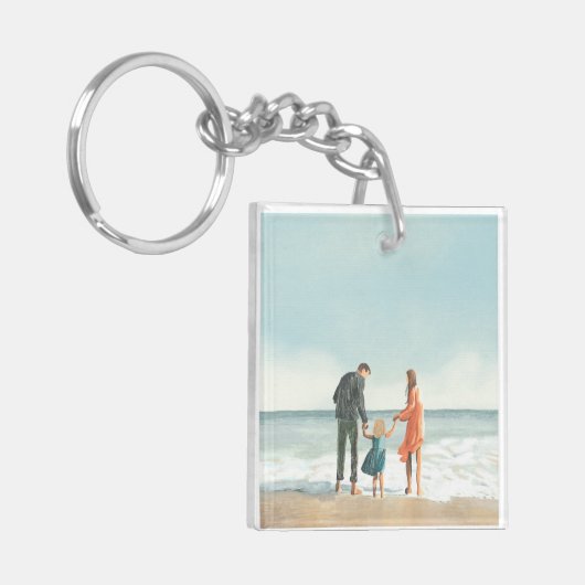 Uw eigen kunstwerk | Je tekening uploaden Sleutelhanger (Voorkant Links)