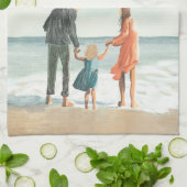 Uw eigen kunstwerk | Je tekening uploaden Theedoek (Gevouwen)