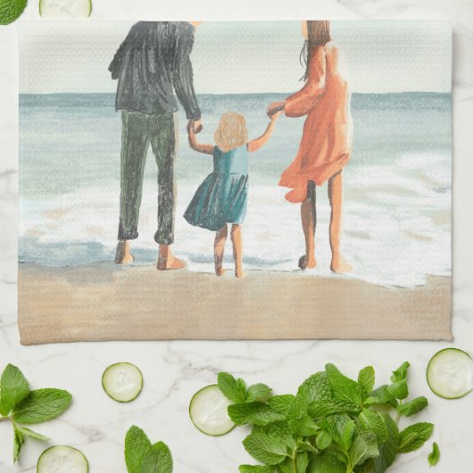 Uw eigen kunstwerk | Je tekening uploaden Theedoek (Gevouwen)