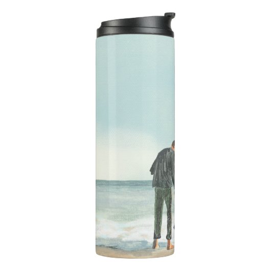 Uw eigen kunstwerk | Je tekening uploaden Thermosbeker (Gedraaid links)