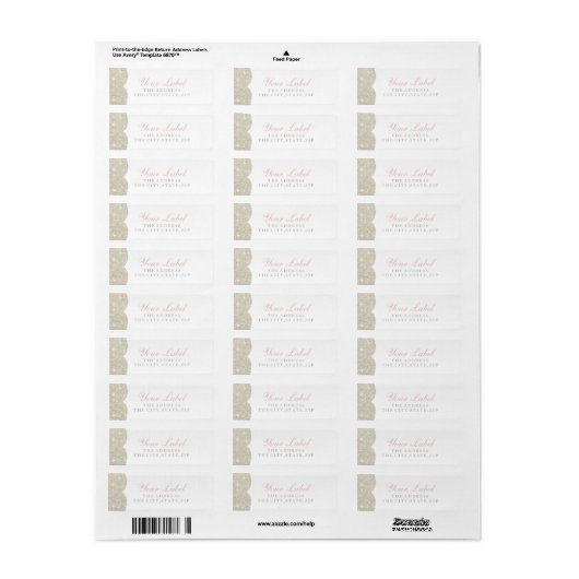 Uw eigen label - Glittered Crest Fab White G2 (Full Sheet)