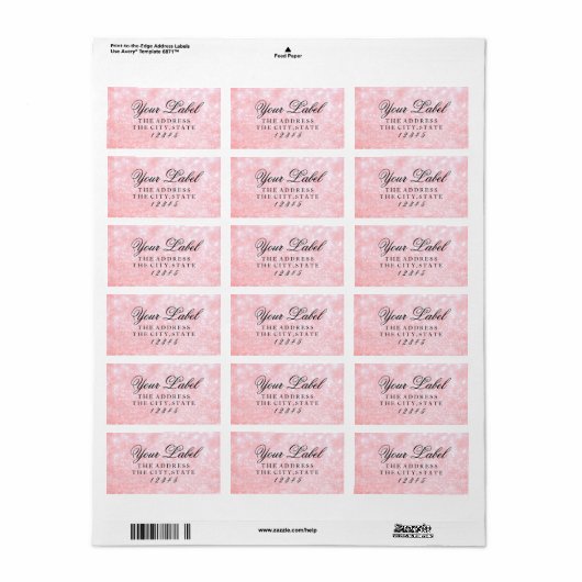 Uw eigen label - Lit Pink Glit Fab (Full Sheet)