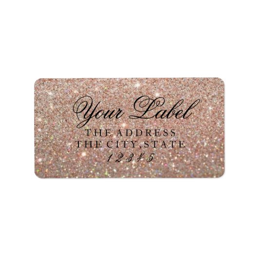Uw eigen label - Roos Gold Glitter Fab (Voorkant)