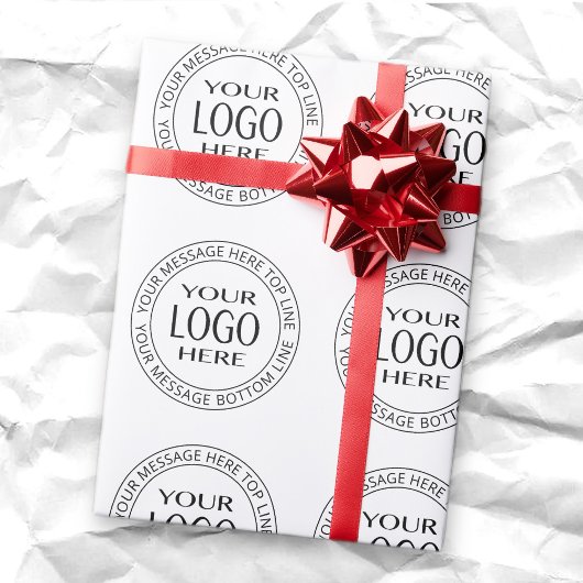 Uw Eigen Logo & Aanpasbare Cirkeltekst Cadeaupapier
