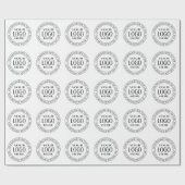 Uw Eigen Logo & Aanpasbare Cirkeltekst Cadeaupapier (Vlak)