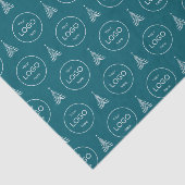 Uw eigen logo bedrijf blue Christmas Tissue Paper Tissuepapier (Detail)