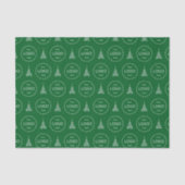 Uw eigen logo bedrijf groene kerst Tissue Paper Tissuepapier (Voorkant)