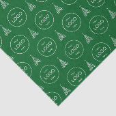 Uw eigen logo bedrijf groene kerst Tissue Paper Tissuepapier (Detail)
