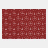 Uw eigen logo bedrijf kerstboom Tissue Paper (Voorkant 3)