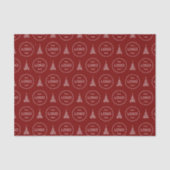 Uw eigen logo bedrijf rode kerst Tissue Paper Tissuepapier (Voorkant)