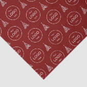 Uw eigen logo bedrijf rode kerst Tissue Paper Tissuepapier (Detail)