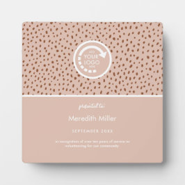 UW EIGEN LOGO Beige & Boho Brown Fotoplaat