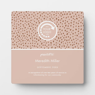 UW EIGEN LOGO Beige & Boho Brown Fotoplaat