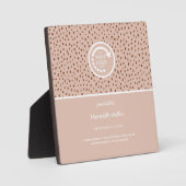 UW EIGEN LOGO Beige & Boho Brown Fotoplaat (Voorkant)