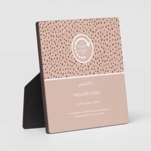 UW EIGEN LOGO Beige & Boho Brown Fotoplaat (Voorkant)