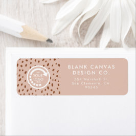 UW EIGEN LOGO Beige & Boho Brown Stippen Etiket