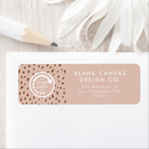 UW EIGEN LOGO Beige & Boho Brown Stippen Etiket