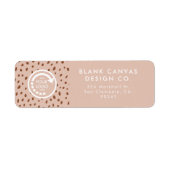 UW EIGEN LOGO Beige & Boho Brown Stippen Etiket (Voorkant)