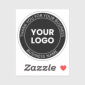 Uw eigen Logo & Dank u bericht Transparant Sticker (Vel)