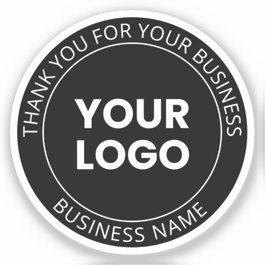 Uw eigen Logo & Dank u bericht Transparant Sticker (Voorkant)