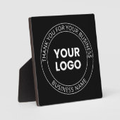 Uw eigen Logo & Dank u bewerkbaar bericht Fotoplaat (Voorkant)